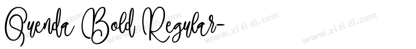 Quenda Bold Regular字体转换 Quenda Bold Regular字体转换